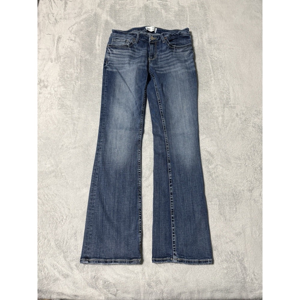 BKE Jeans Womens 28 Blue‎ Stella Slim Fit Low Rise Bootcut Distressed 28x30